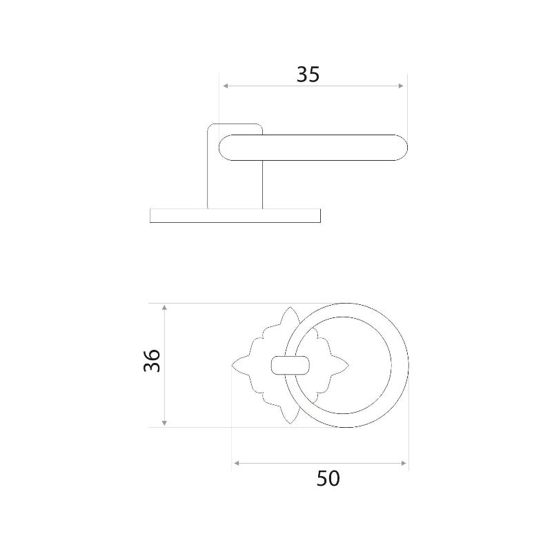 Ручка-подвеска мебельная Trodos "ZY-101" сплав ЦАМ, бронза