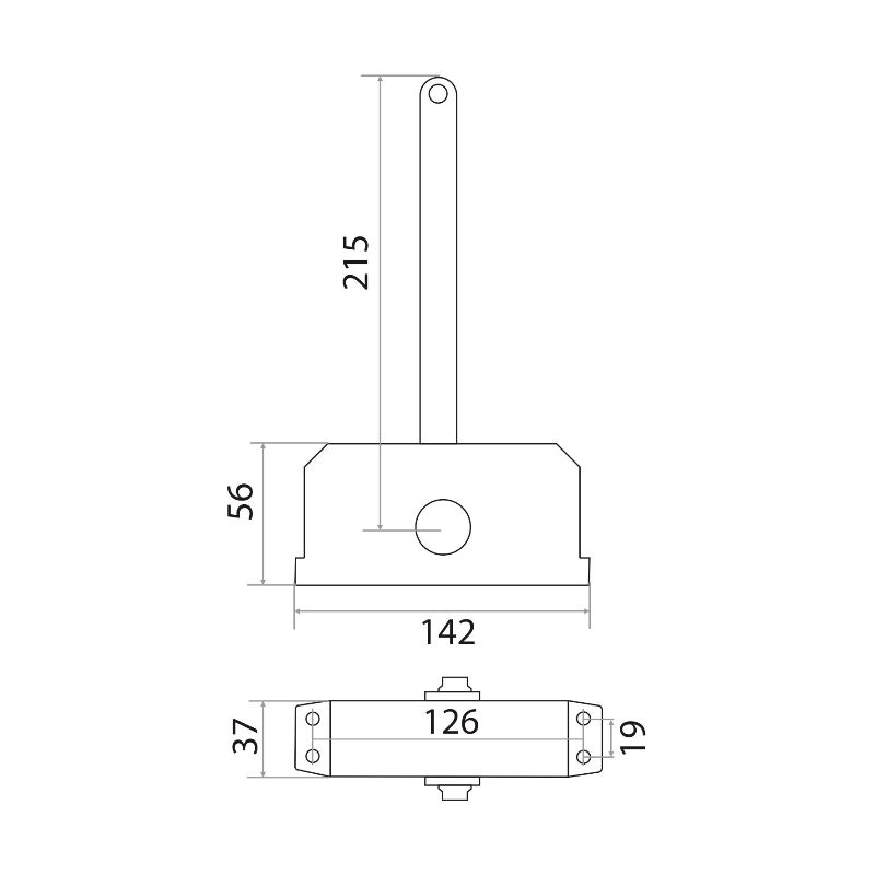 Доводчик дверной Trodos DC-40 до 40 кг, серебро