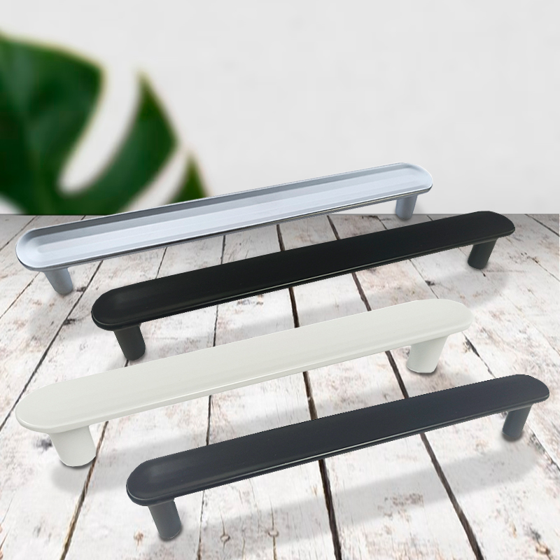 Ручка-скоба мебельная Trodos "DMZ-22650" 160мм сплав ЦАМ 76гр, черный 