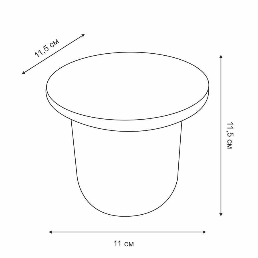 Стакан к ершу Delphinium, белый матовый