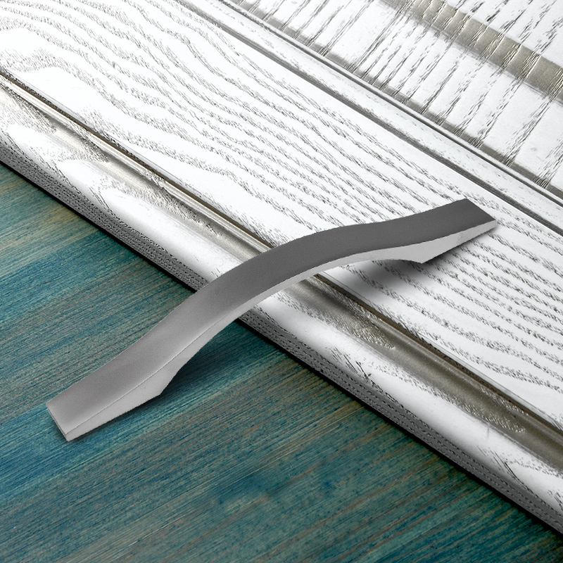 Ручка-скоба мебельная Trodos "ZY-98" 160мм алюминий 49гр, хром матовый