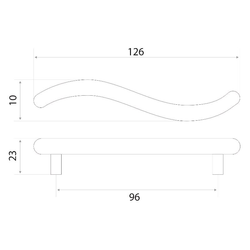 Ручка-скоба мебельная Trodos "ZY-24" 96мм сплав ЦАМ 43гр, хром