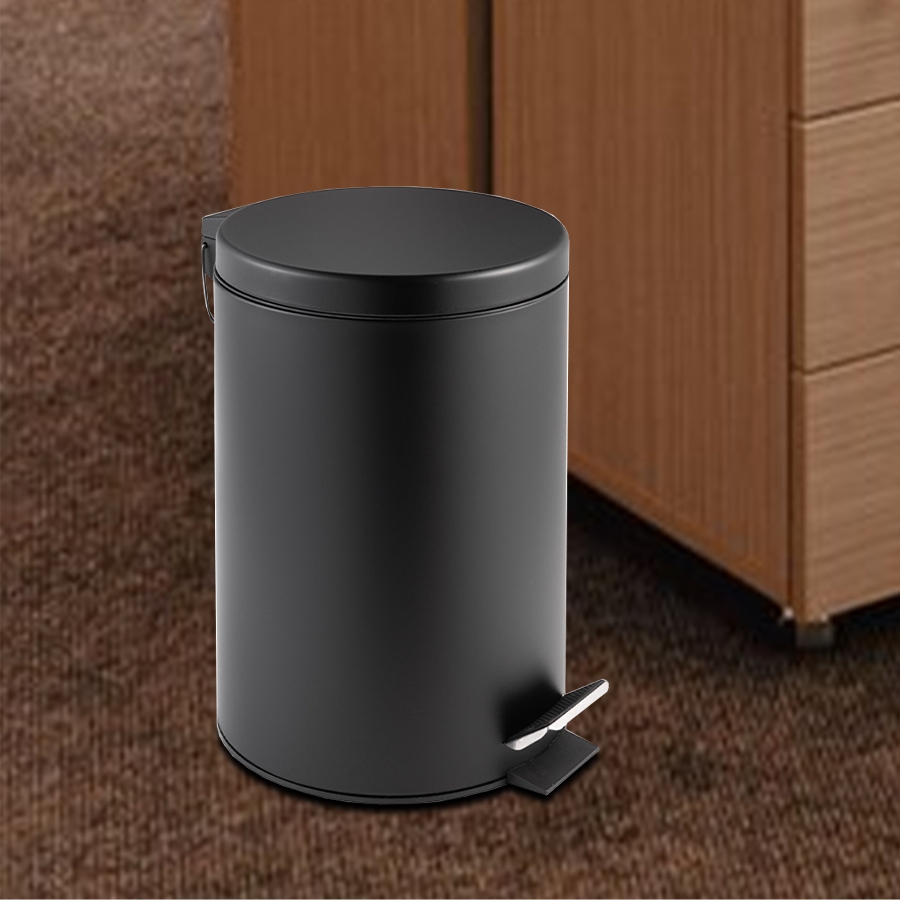 Ведро для мусора Delphinium "0030D" 12л, черный