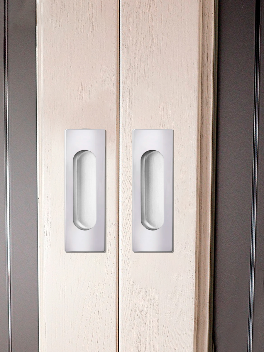 Ручка врезная мебельная Trodos "ZY-1240" 96мм сплав ЦАМ, хром