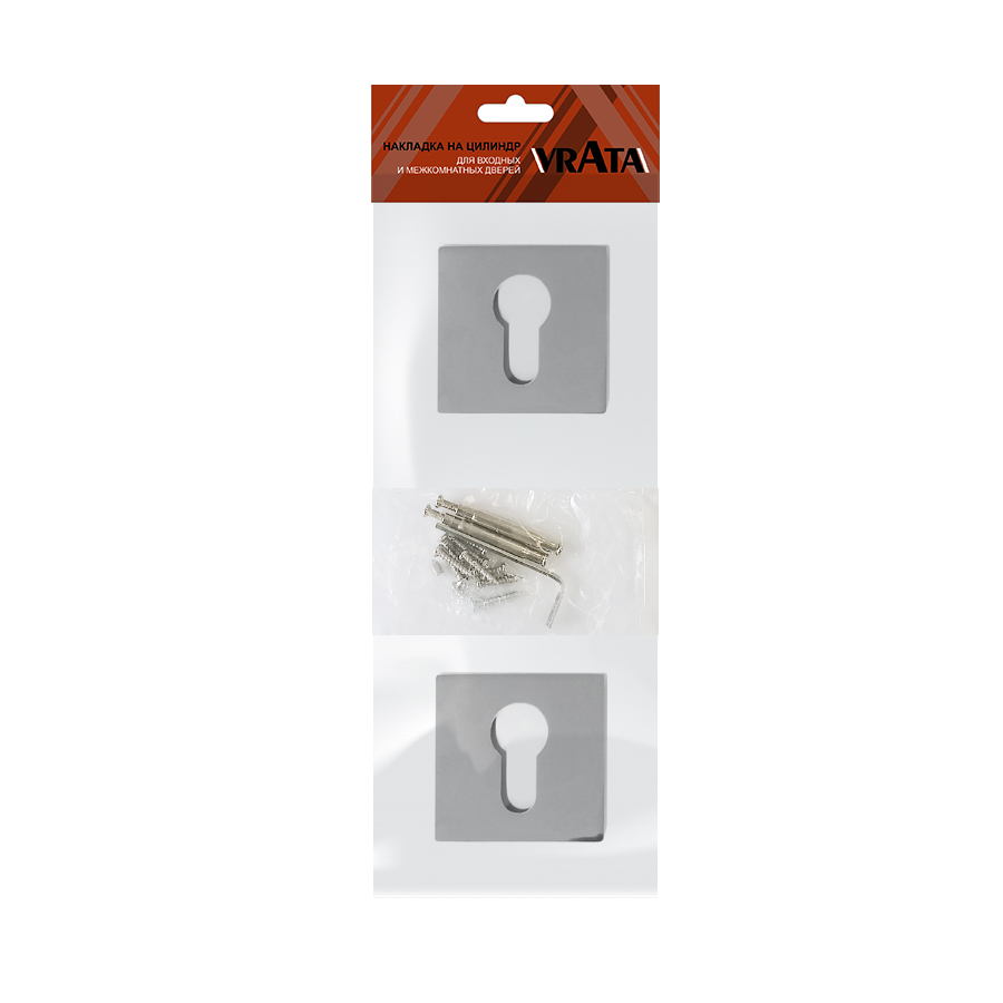 Накладка на цилиндр Vrata "EТ AL" серия 03 slim, хром