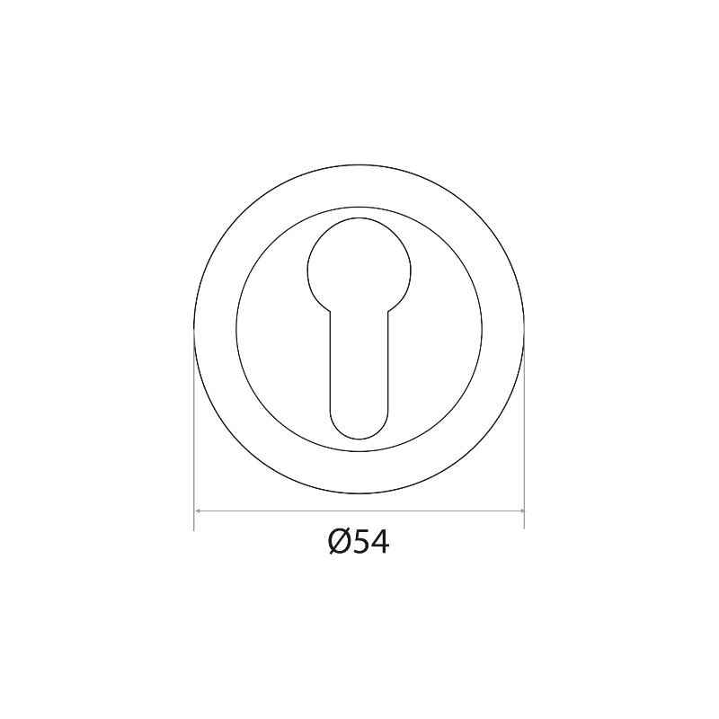 Накладка на цилиндр Trodos "ET-AL", золото мат.