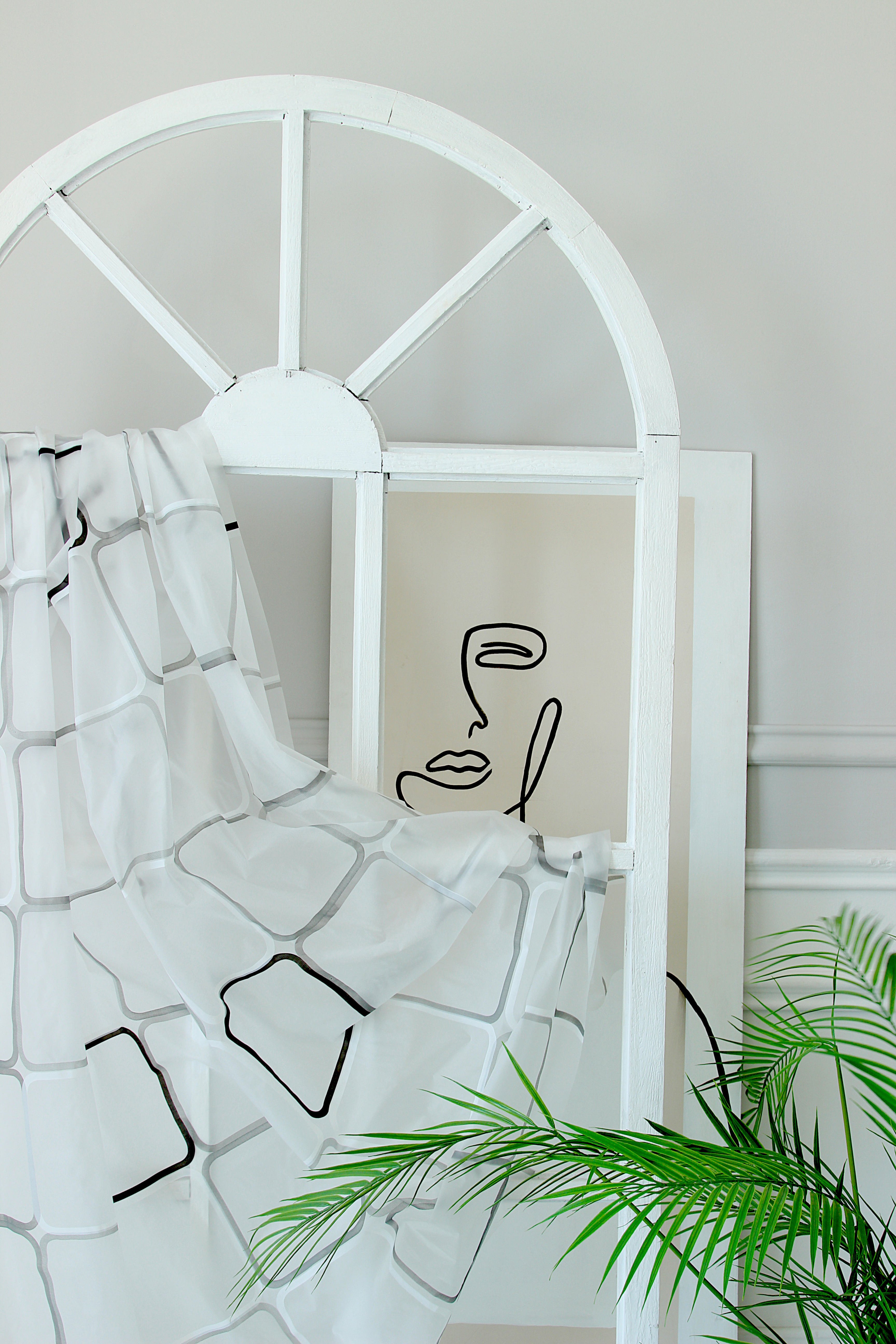 Штора для ванной Delphinium "Квадраты" ПВХ 180х180см, 12 колец, мультиколор