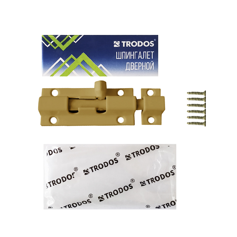 Шпингалет Trodos ZY-710/L70 GA сатиновое золото матовый