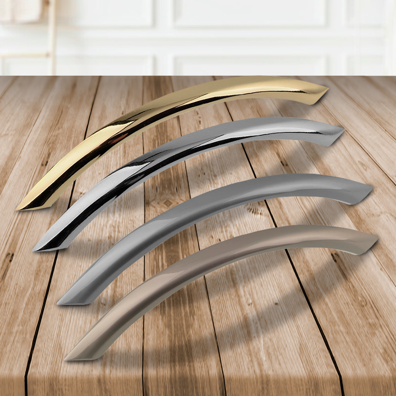 Ручка-скоба мебельная Trodos "ZY-19" 96мм сплав ЦАМ 32гр, никель, хедер