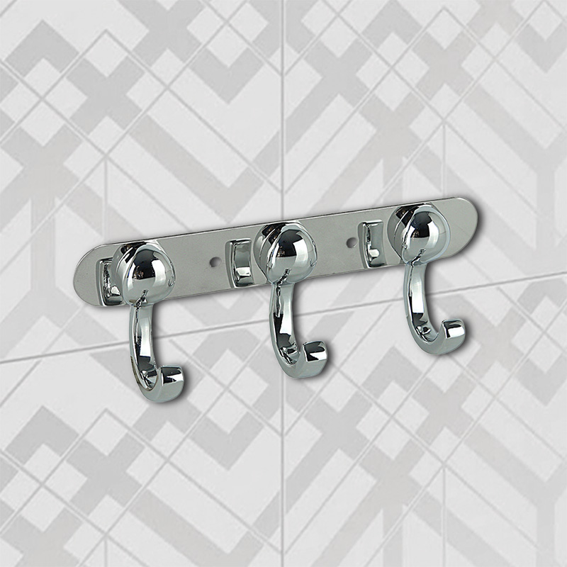 Крючок на планке Delphinium тройной "2053", хром