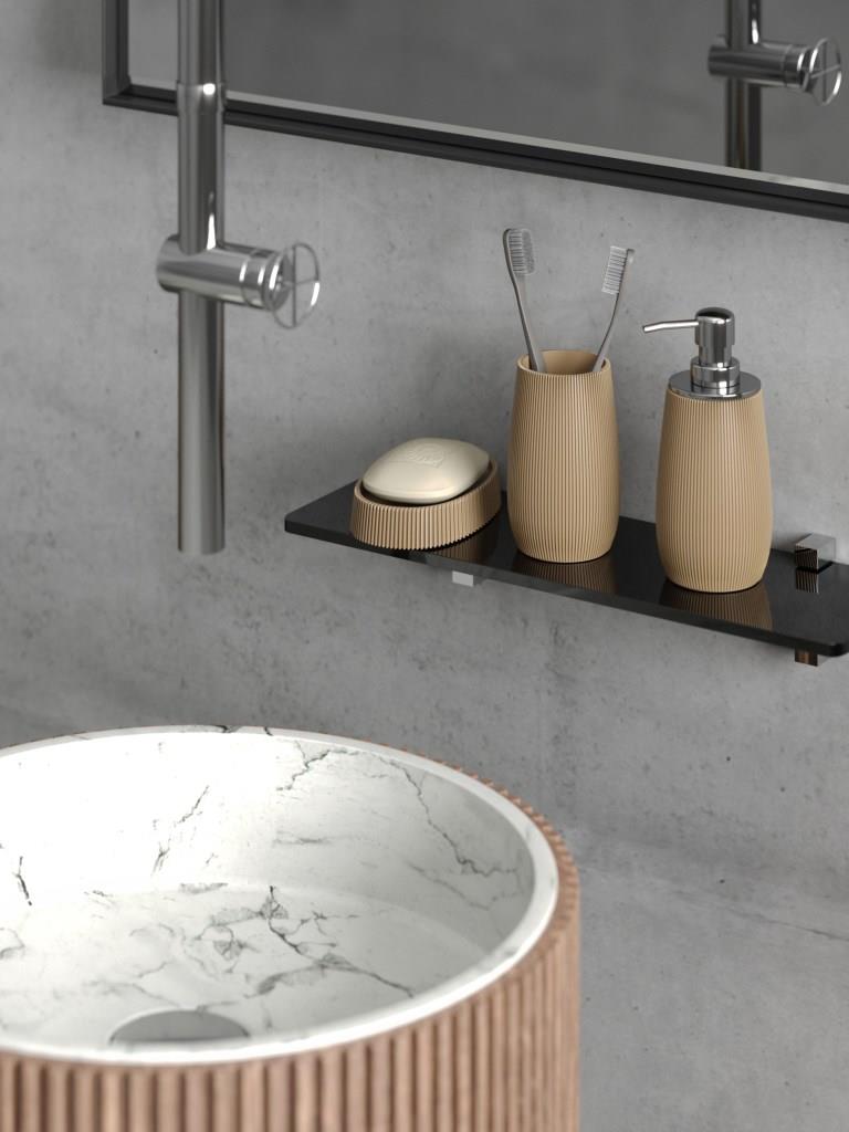 Стакан для зубных щеток Zenfort "Mokko", пластик