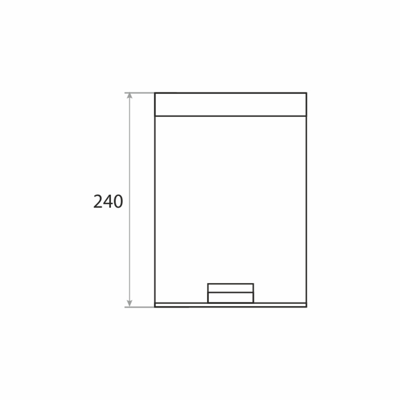 Ведро для мусора Delphinium "Н101" 3л, хром