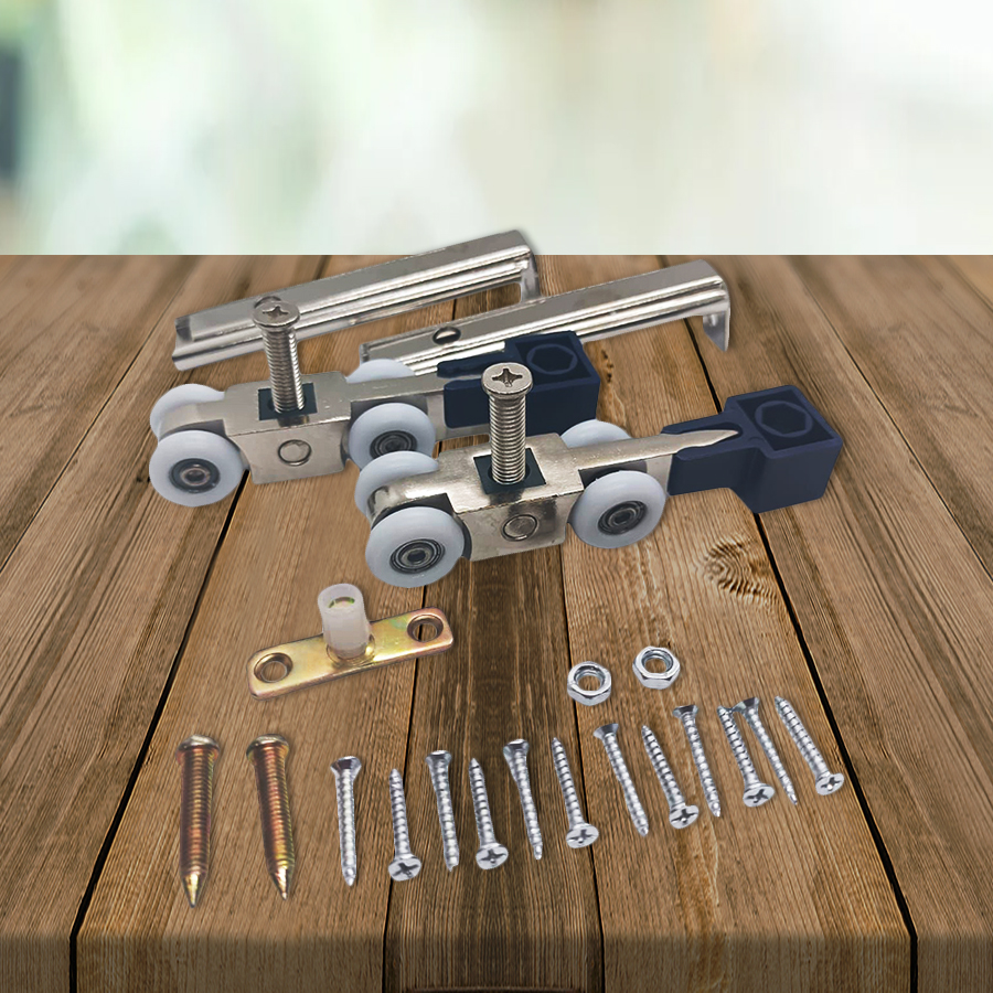 Комплект роликов для раздвижных дверей Trodos QD-863 с фиксатором торц/вкл