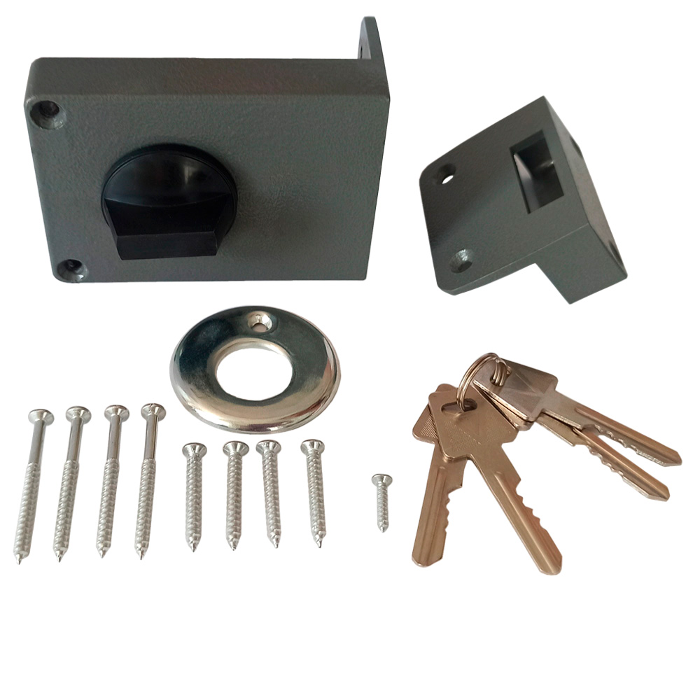 Замок накладной Trodos ЗН1-2 серый