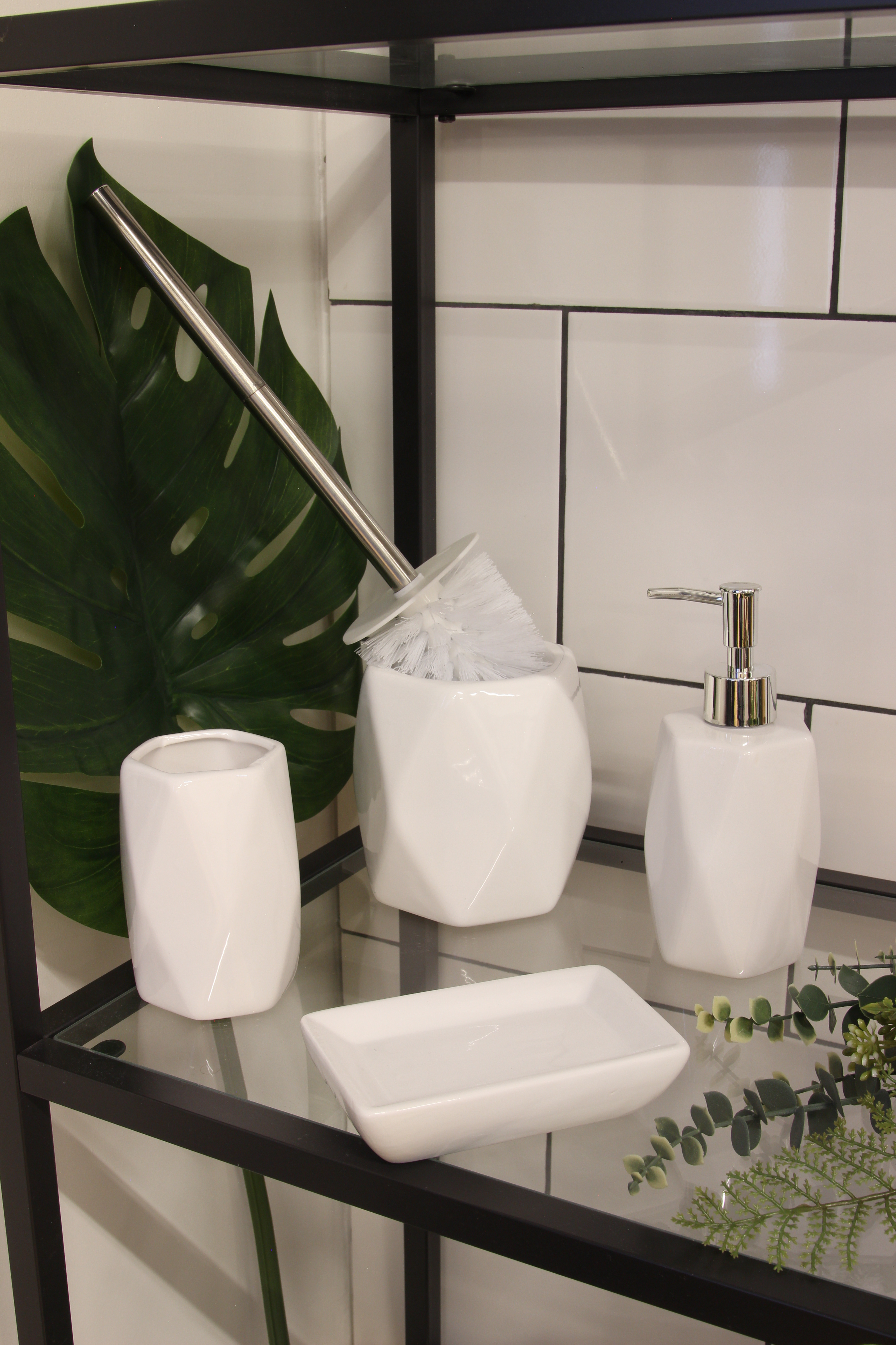 Ерш Delphinium коллекция "Техно", керамика, белый