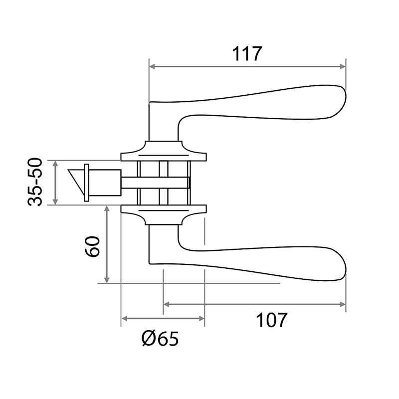 Ручка-защелка Trodos ЗВ3-01 золото