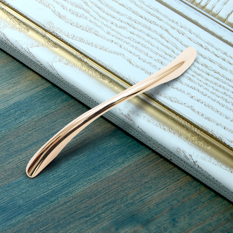 Ручка-скоба мебельная Trodos "ZY-24" 96мм сплав ЦАМ 43гр, золото