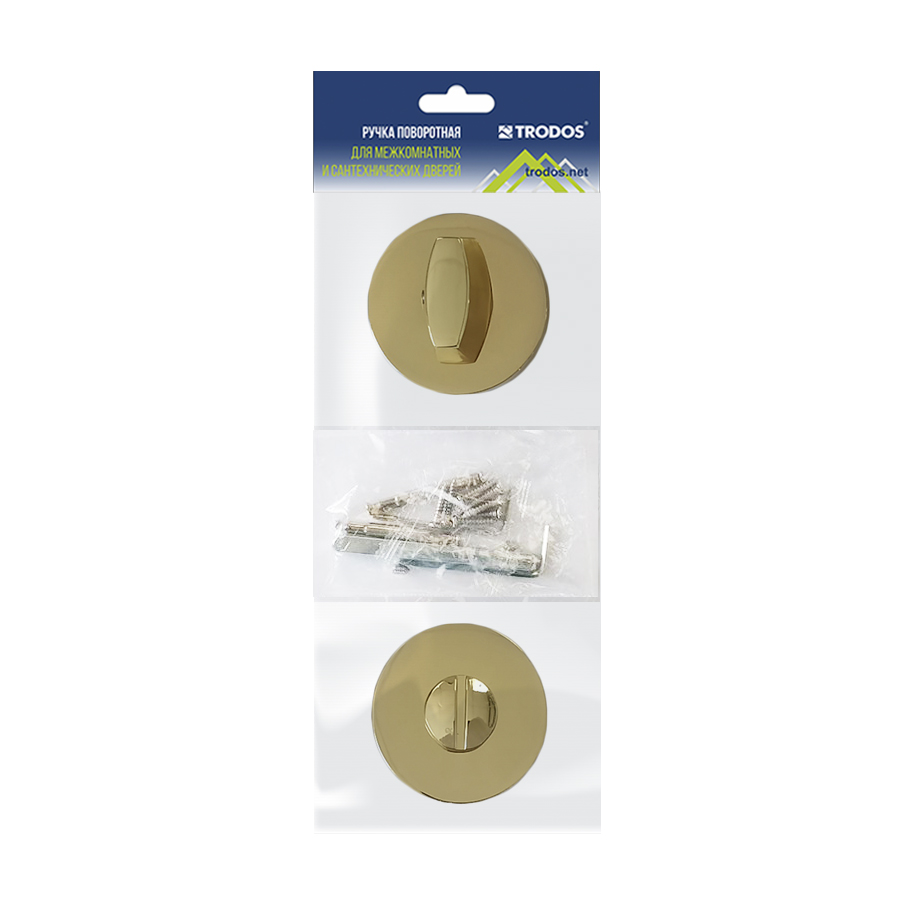 Ручка поворотная Trodos "BK" серия 06 slim, золото