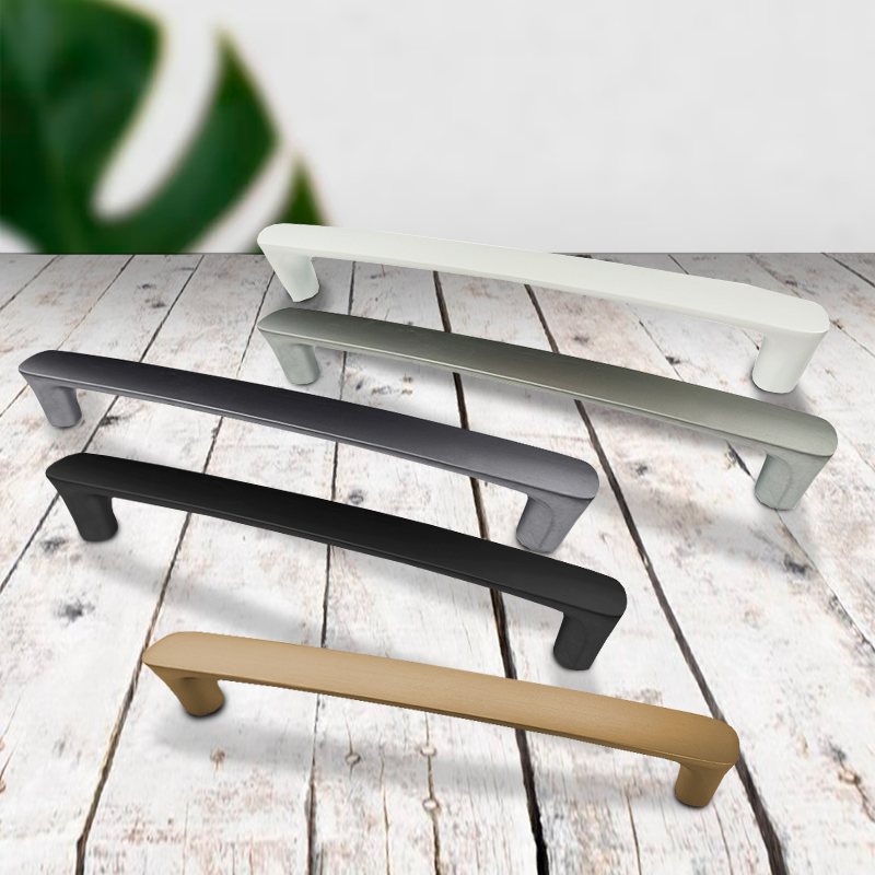 Ручка-скоба мебельная Trodos "2063" 192мм сплав ЦАМ 195гр, белый матовый