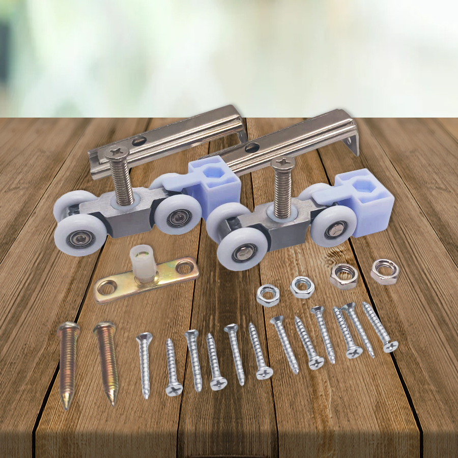 Комплект роликов для раздвижных дверей Trodos QD-326 с фиксатором торц/накл