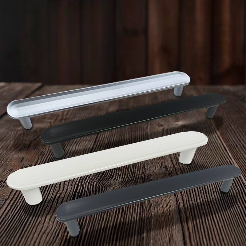 Ручка-скоба мебельная Trodos "DMZ-22650" 192мм сплав ЦАМ 94гр, белый матовый