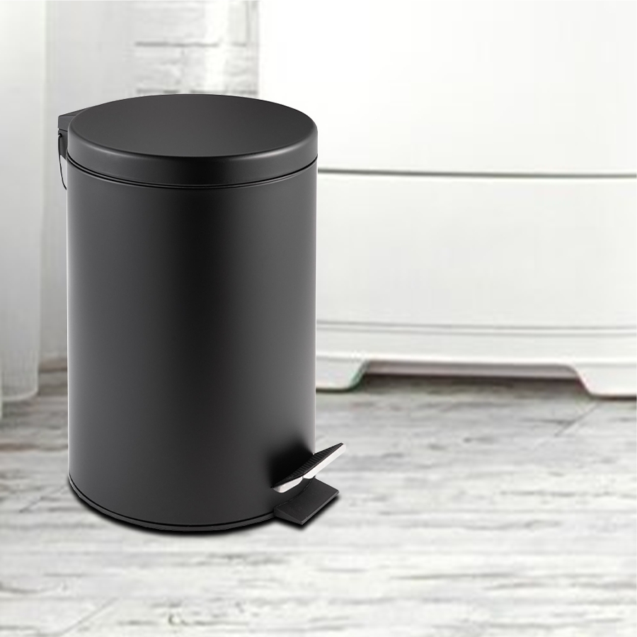 Ведро для мусора Delphinium "0030B" 5л, черный