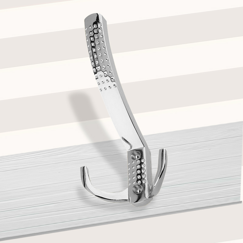 Крючок мебельный Trodos "ZY-212А" 3-рожковый, сплав ЦАМ, хром