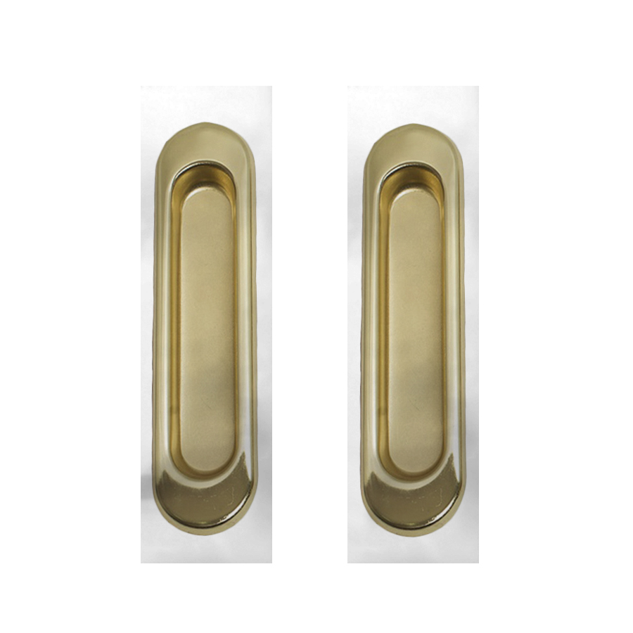 Ручка для раздвижных дверей овал, золото