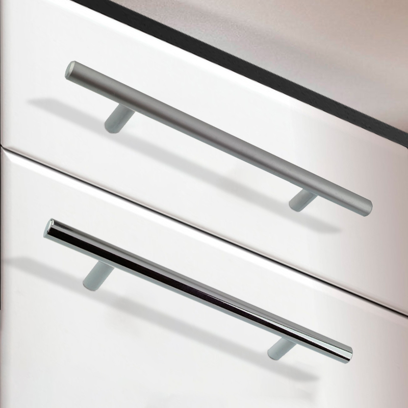 Ручка-рейлинг мебельная Trodos "8925" D10х96-156мм сталь, хром матовый, хедер