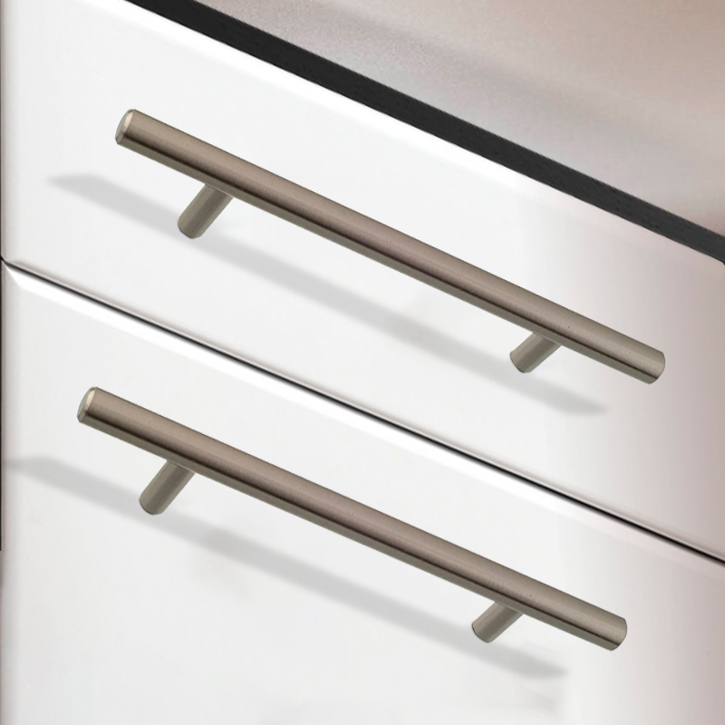 Ручка-рейлинг мебельная Trodos "8925" D10х160-220мм сталь, никель