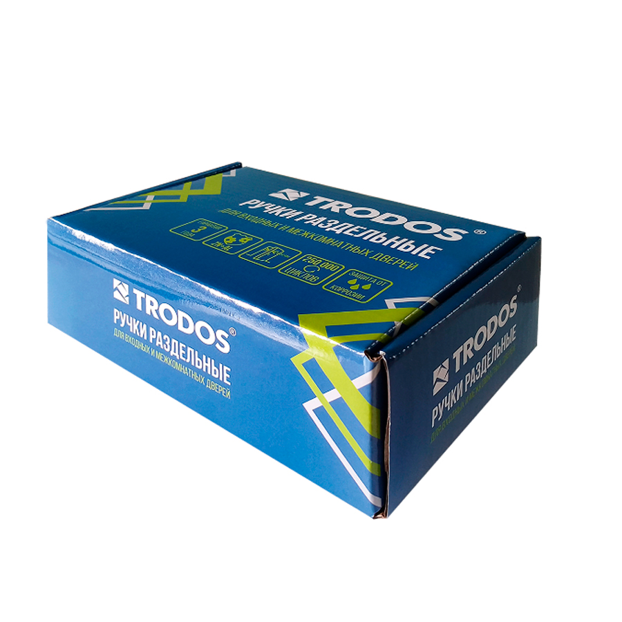 Ручка раздельная Trodos "47Р" серия 06 slim, черный никель