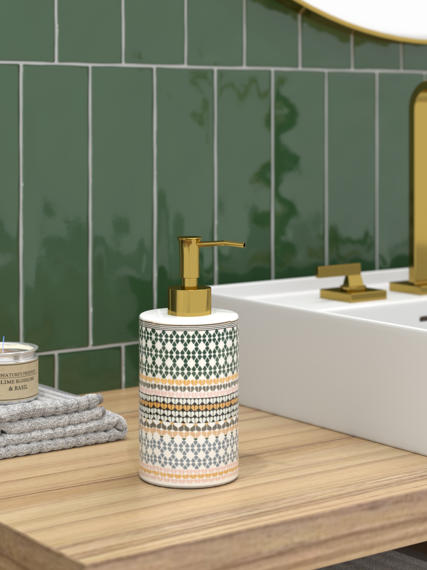 Дозатор для жидкого мыла Zenfort "Зира", керамика