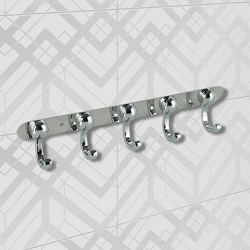 Крючок на планке Delphinium пятерной "2053", хром