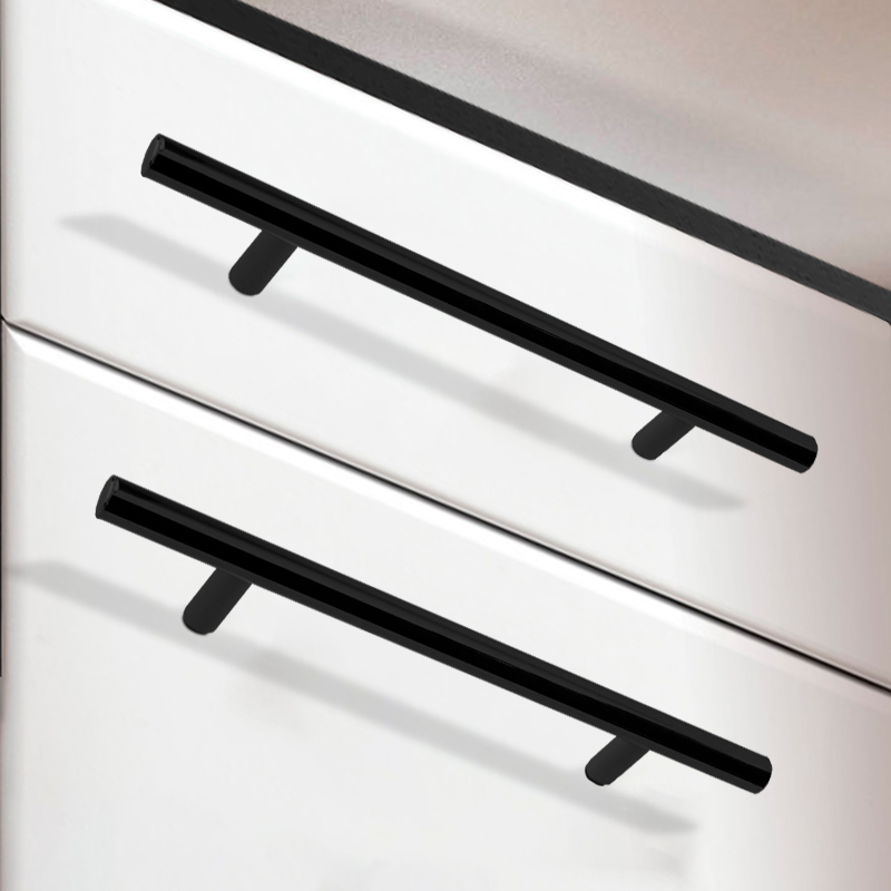 Ручка-рейлинг мебельная Trodos "8926" D12х160-220мм нержавеющая сталь, черный