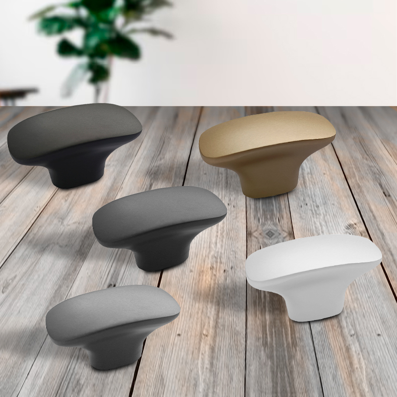 Ручка-кнопка мебельная Trodos "2063K" сплав ЦАМ, черный