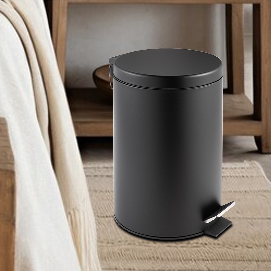 Ведро для мусора Delphinium "0030C" 7л, черный