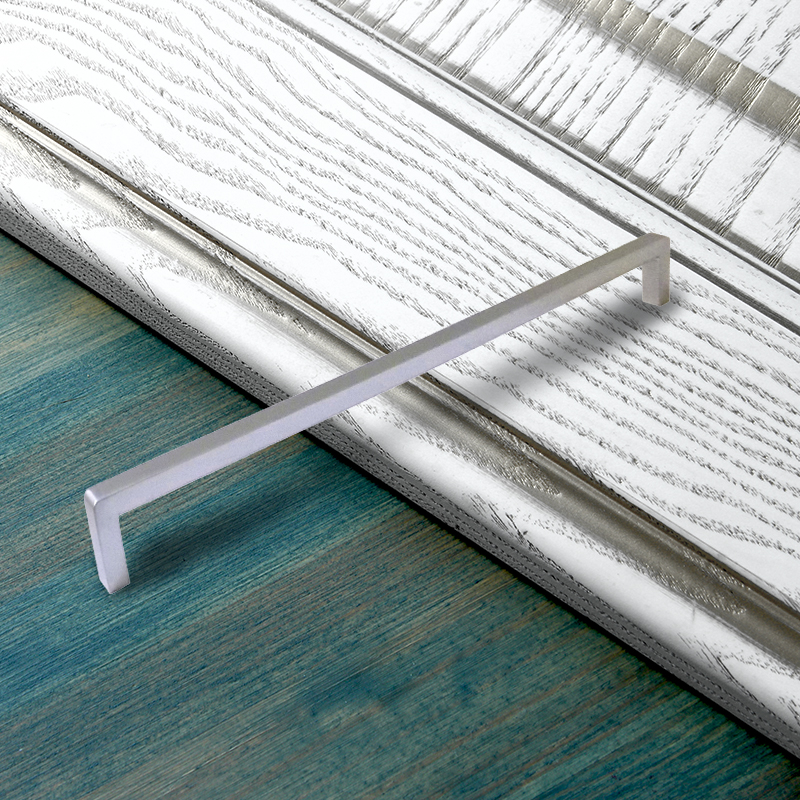 Ручка-скоба мебельная Trodos "DMZ-21203" 256мм сплав ЦАМ 141гр, хром матовый