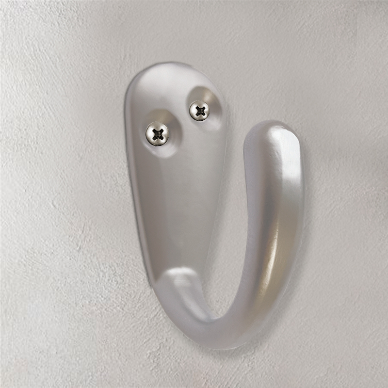 Крючок мебельный Trodos "DMZ-31304" 1-рожковый, сплав ЦАМ, хром матовый