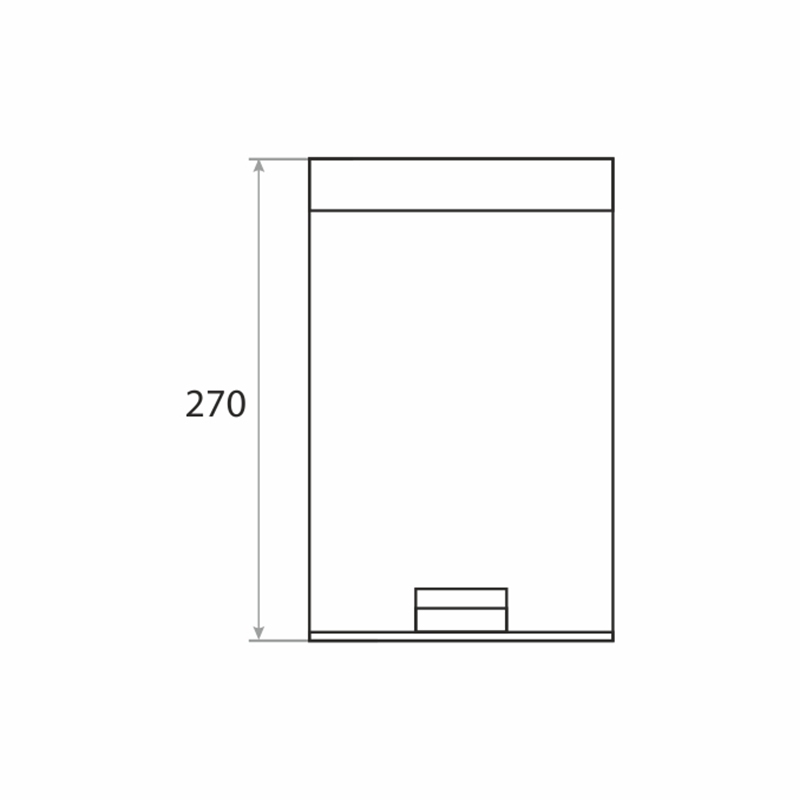 Ведро для мусора Delphinium "Н102" 5л, хром