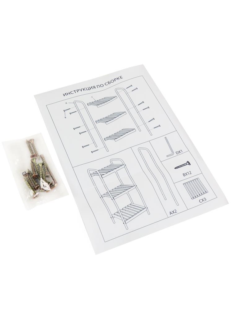 Этажерка Zenfort 3-ярусная "B6752", металл, бамбук