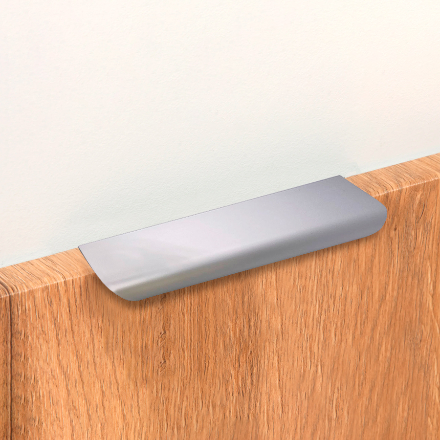 Ручка торцевая мебельная Trodos "10289" 128мм алюминий, хром матовый