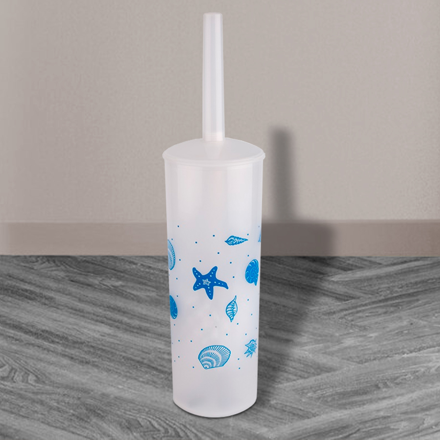 Ерш напольный Delphinium коллекция "Ракушки", пластик, белый