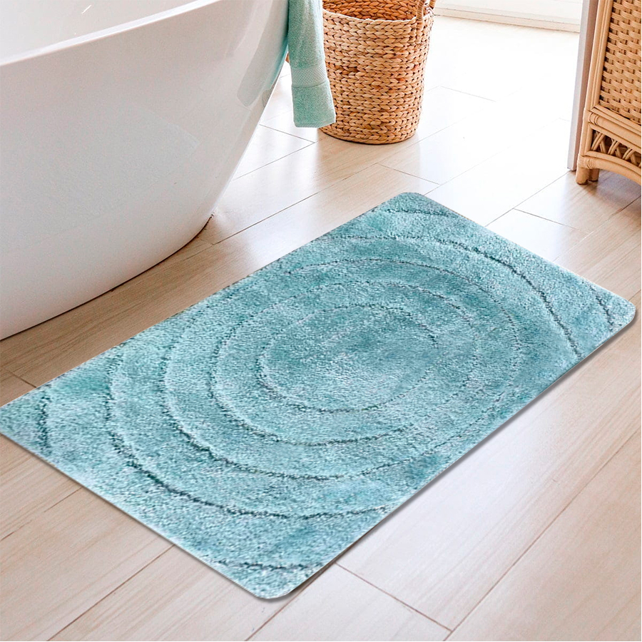 Ковер Delphinium коллекция "Вираж" микрофибра 50х80см, голубой