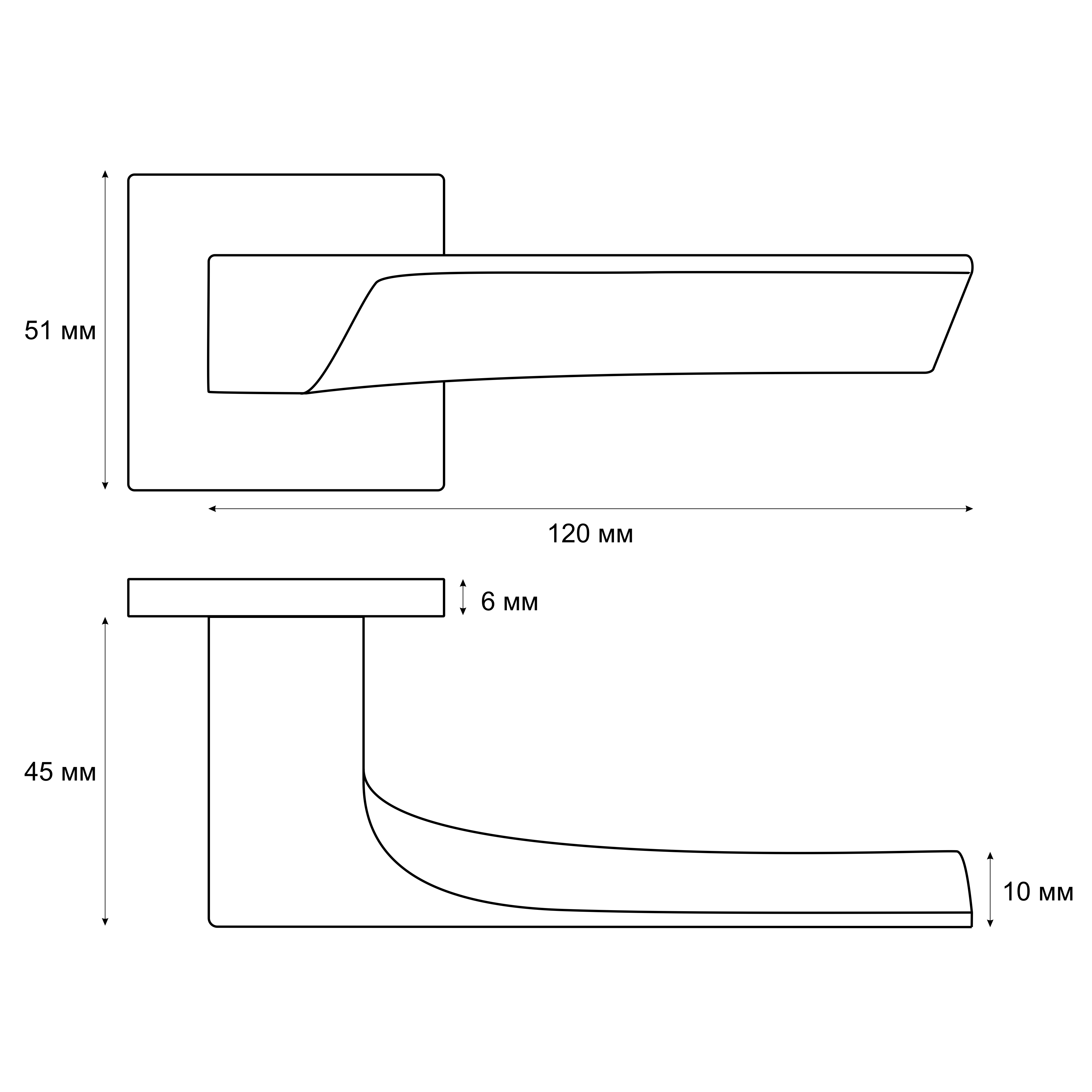 Ручка раздельная Vrata "2175 AL" серия 03 slim, белый