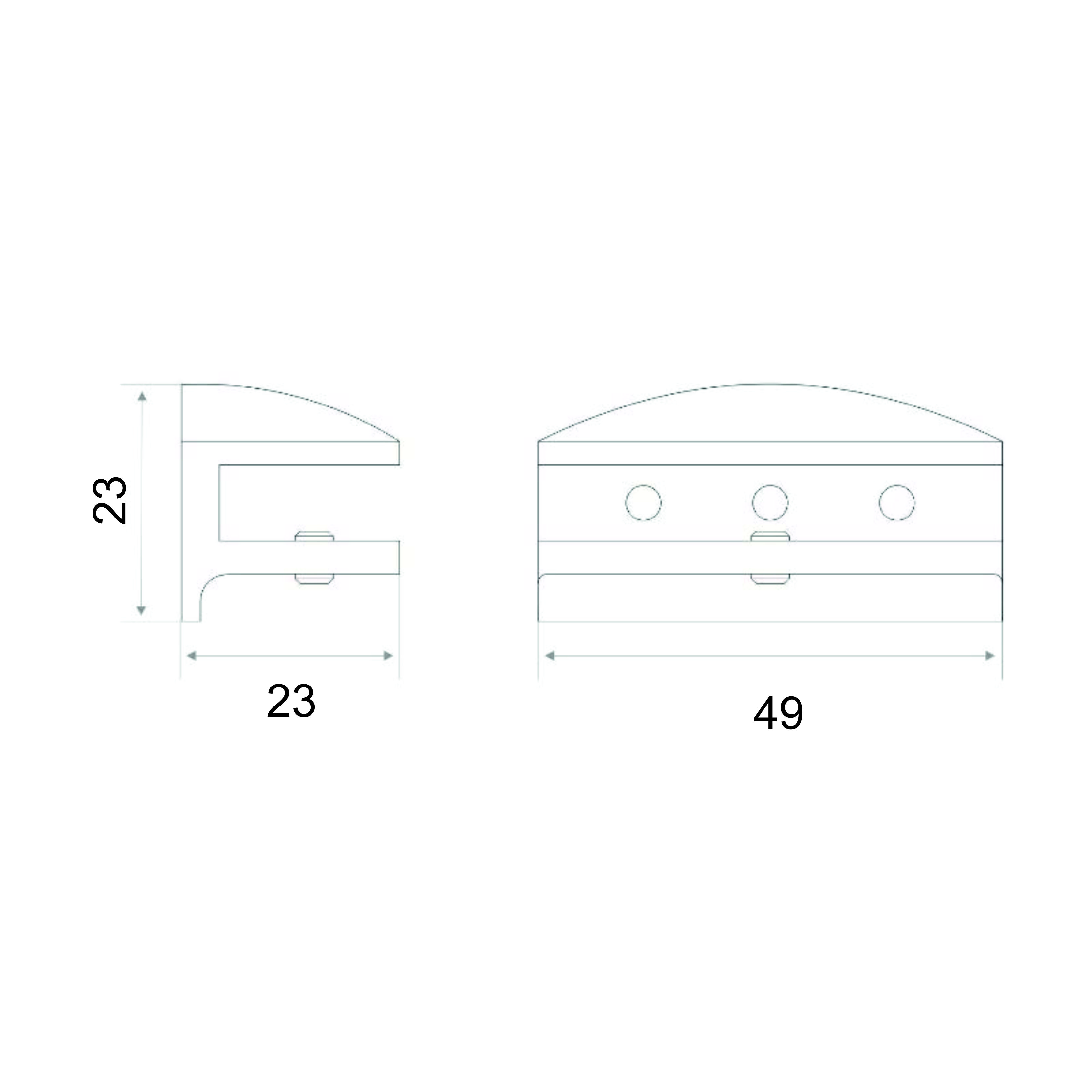 Полкодержатель Trodos "8906" 49х23х23, никель