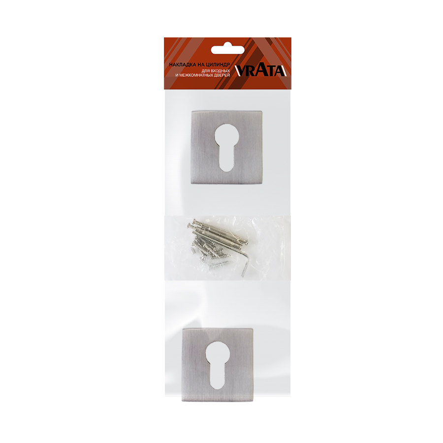 Накладка на цилиндр Vrata "EТ AL" серия 03 slim, никель