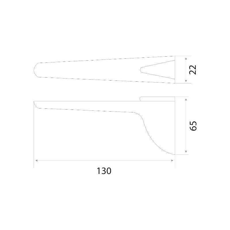 Полкодержатель Trodos "ZY-156" 130х65х22 2шт, хром
