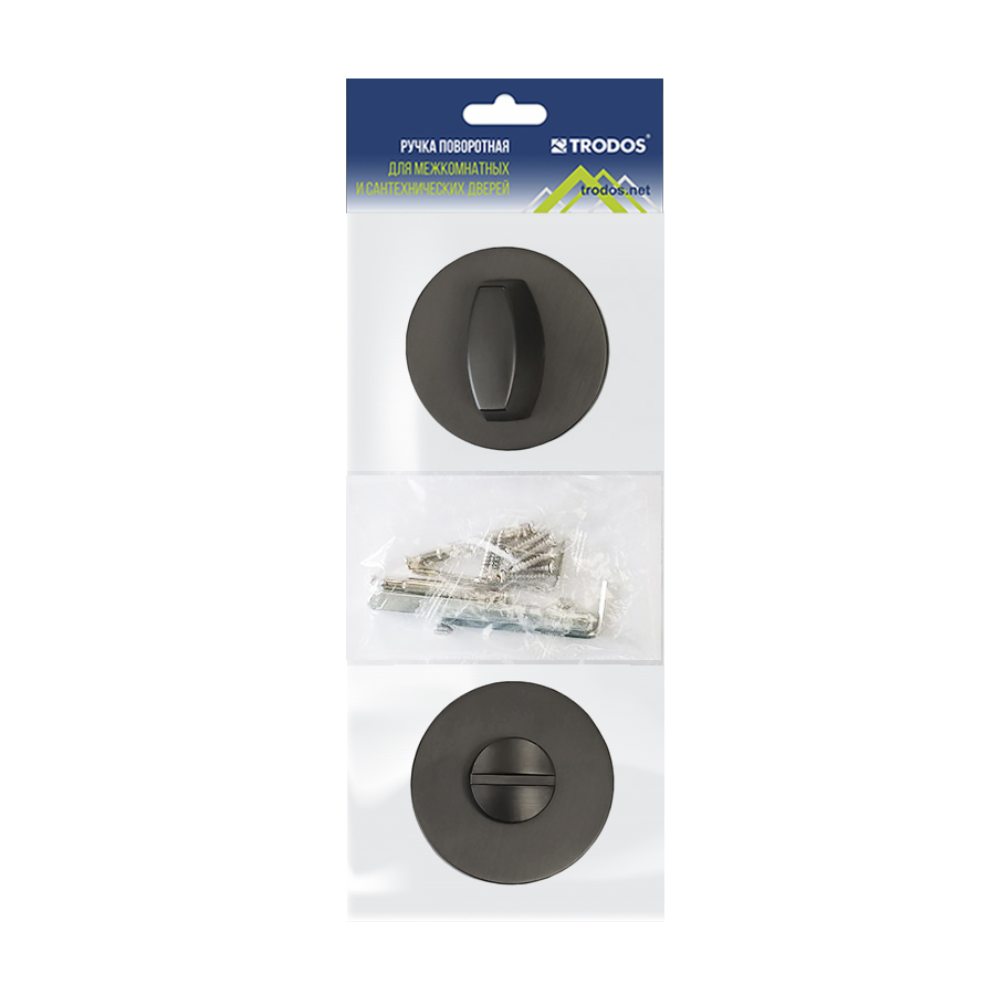 Ручка поворотная Trodos "BK" серия 06 slim, графит