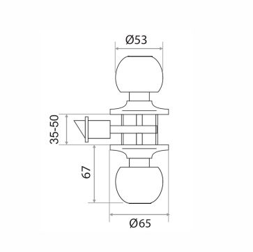 Ручка-защелка Vrata "ЗШ-03", черный