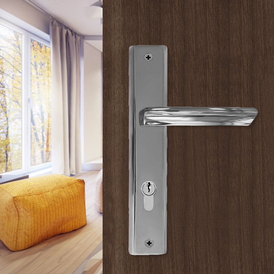 Ручка на планке Vrata "A861" алюминий, хром